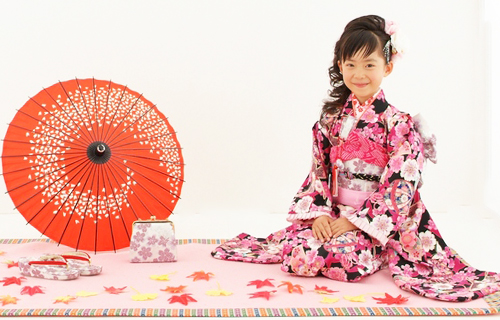  Kimono of child Japanese clothes shopping