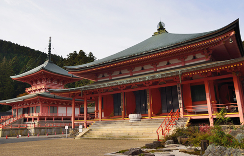 Enryaku temple in kyoto japan