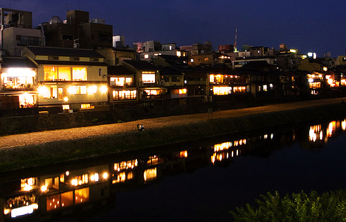 kyoto gion city history Night view