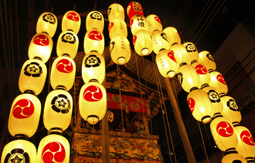 kyoto gion festival hoko Night view